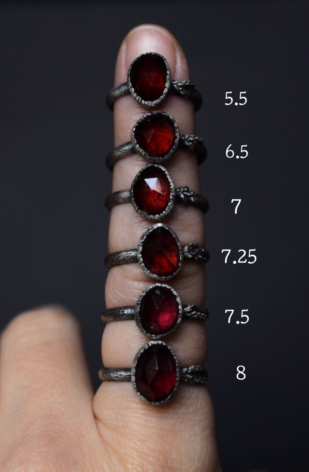 Garnet Fern Ring - 6.5