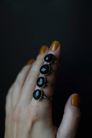 Obsidian Bark Fern Rings