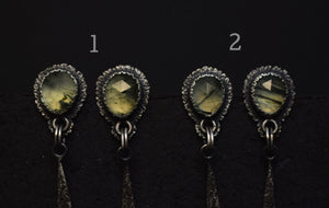 Rutilated Prehnite Dangles