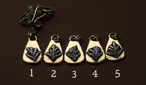 Bronze and Sterling Fern Spray Necklace