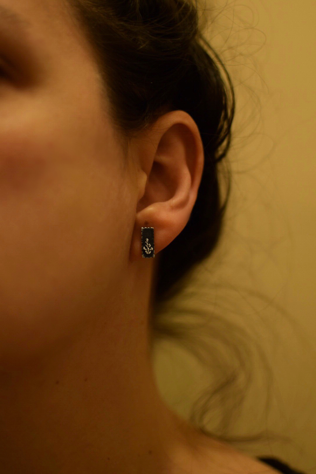 Fern Sprig Bar Studs