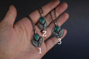 Turquoise Leaves Necklace