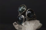 Moss Aquamarine Fern Rings
