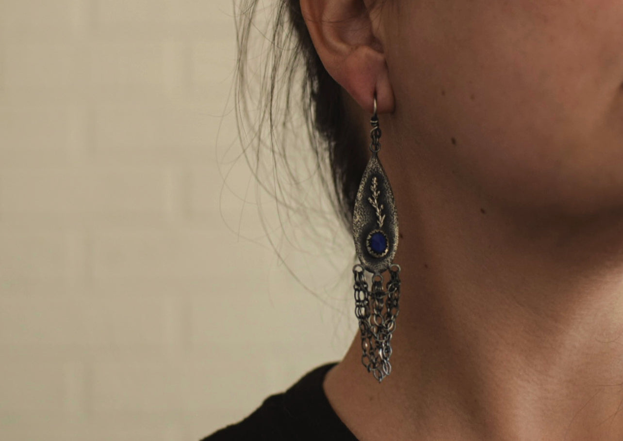 Lapis Azuli Growth Dangles