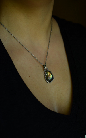 Labradorite Fern Necklace