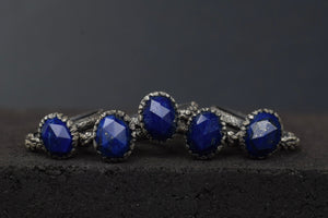 Lapis Lazuli Fern Rings