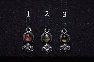 Mini Tourmaline Fern Necklaces