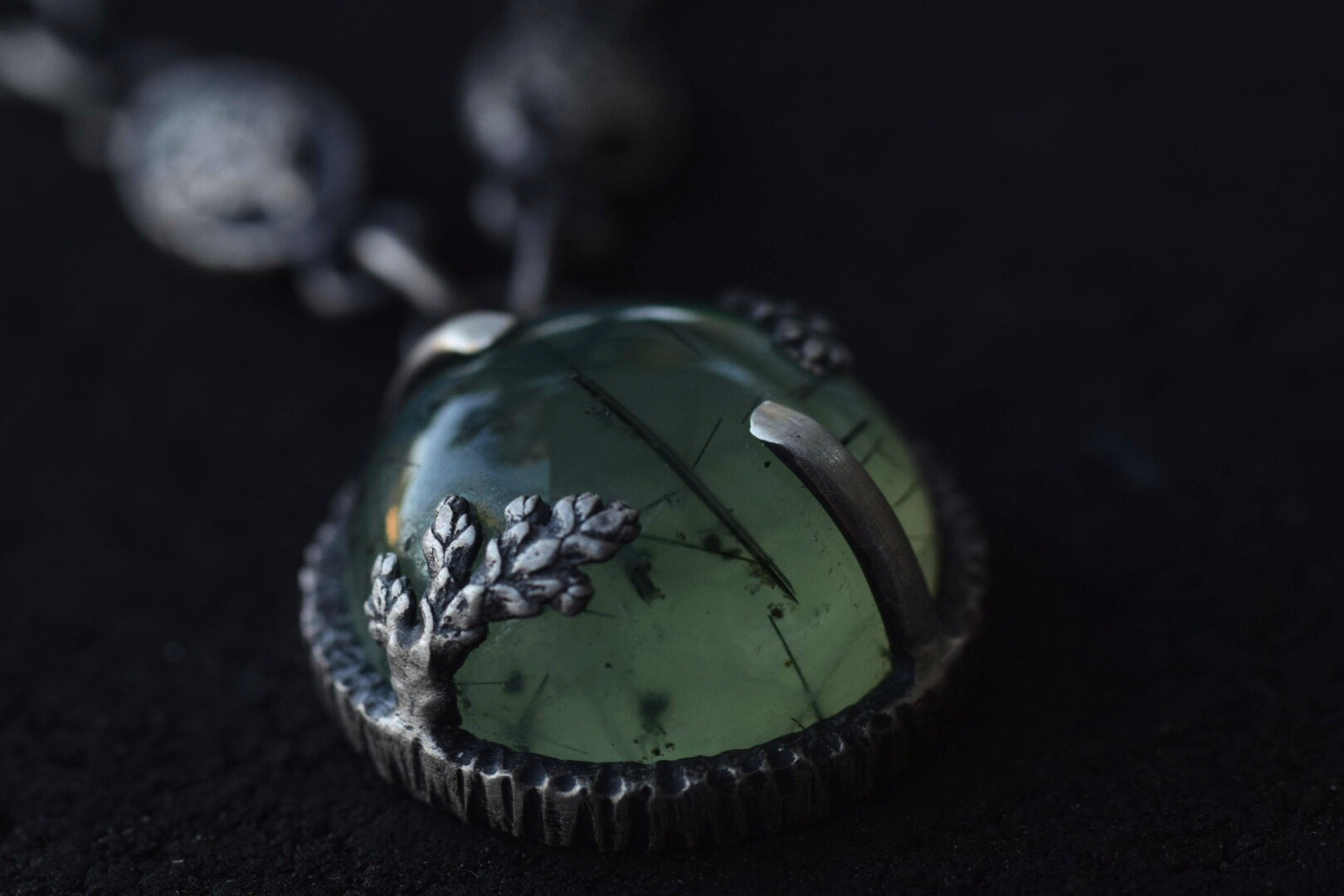 Prehnite Orb Necklace