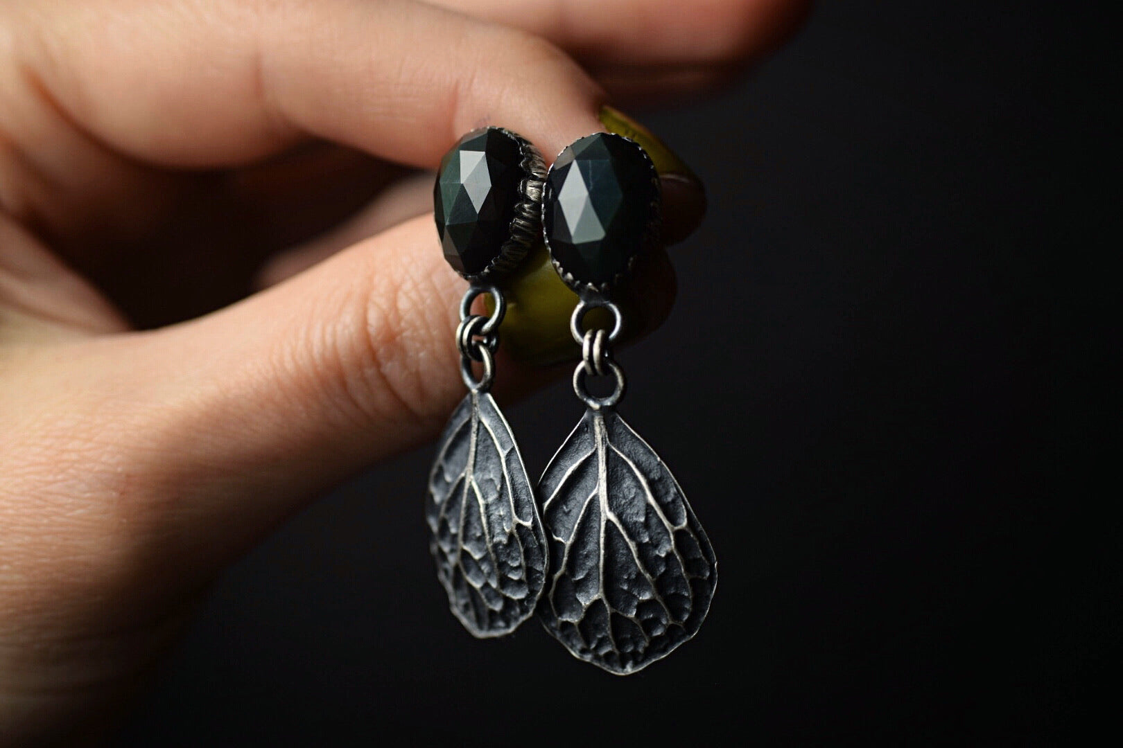 Evergreen Sheen Obsidian Dangles