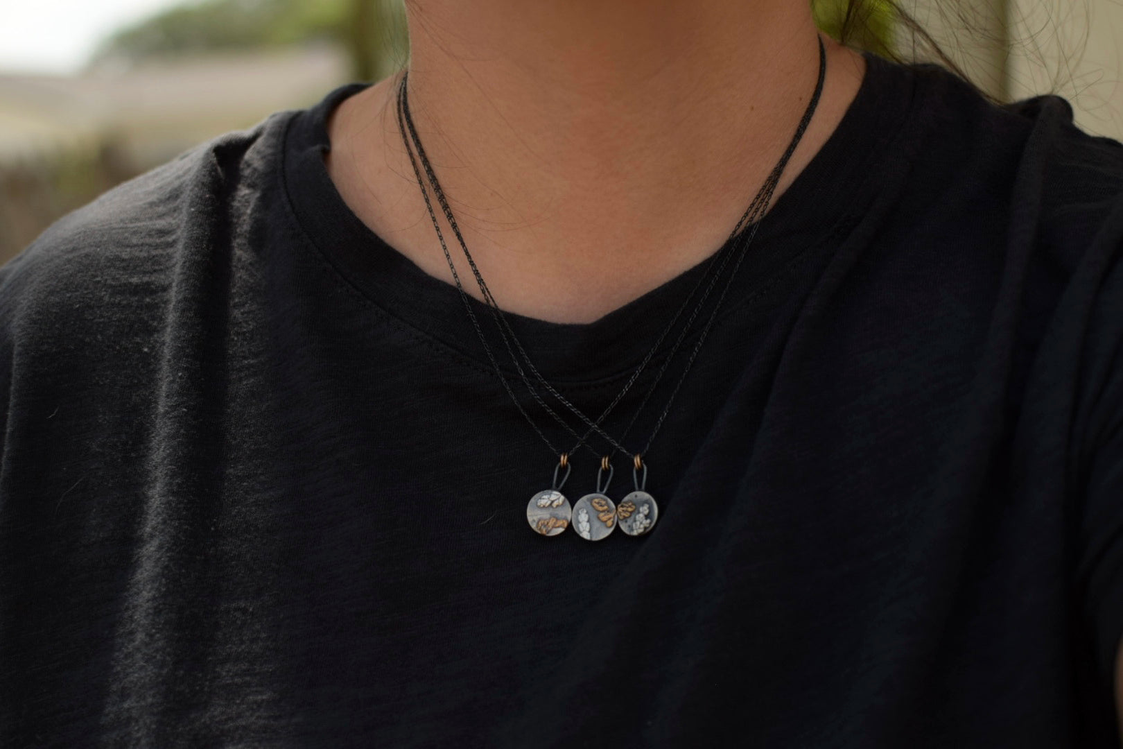 Foliage - Mixed Metal Necklaces