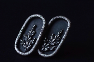 Oval Fern Shadowbox Earrings