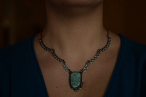Number 8 Turquoise Overgrowth Statement Necklace