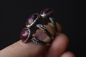 Ruby Fern Rings - Sizes 5.25, 8.25, 8.5