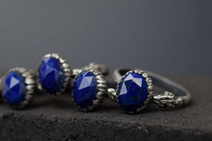 Lapis Lazuli Fern Rings