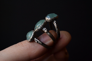 Grandidierite Fern Rings - Size 7