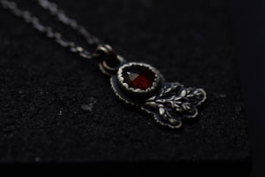Hessonite Garnet Fern Necklace