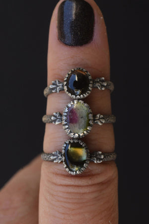 Bicolor Tourmaline & Fern Spines
