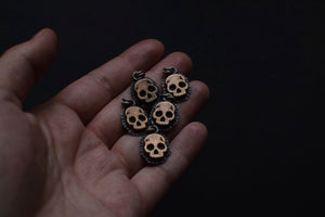 Bronze Marigold Skull Necklaces
