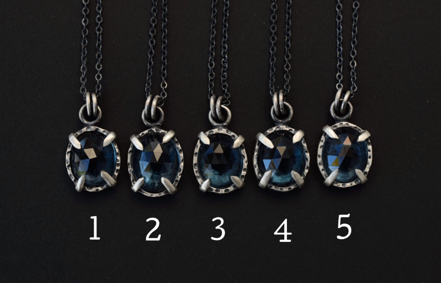 London Blue Topaz Star Studded Necklace