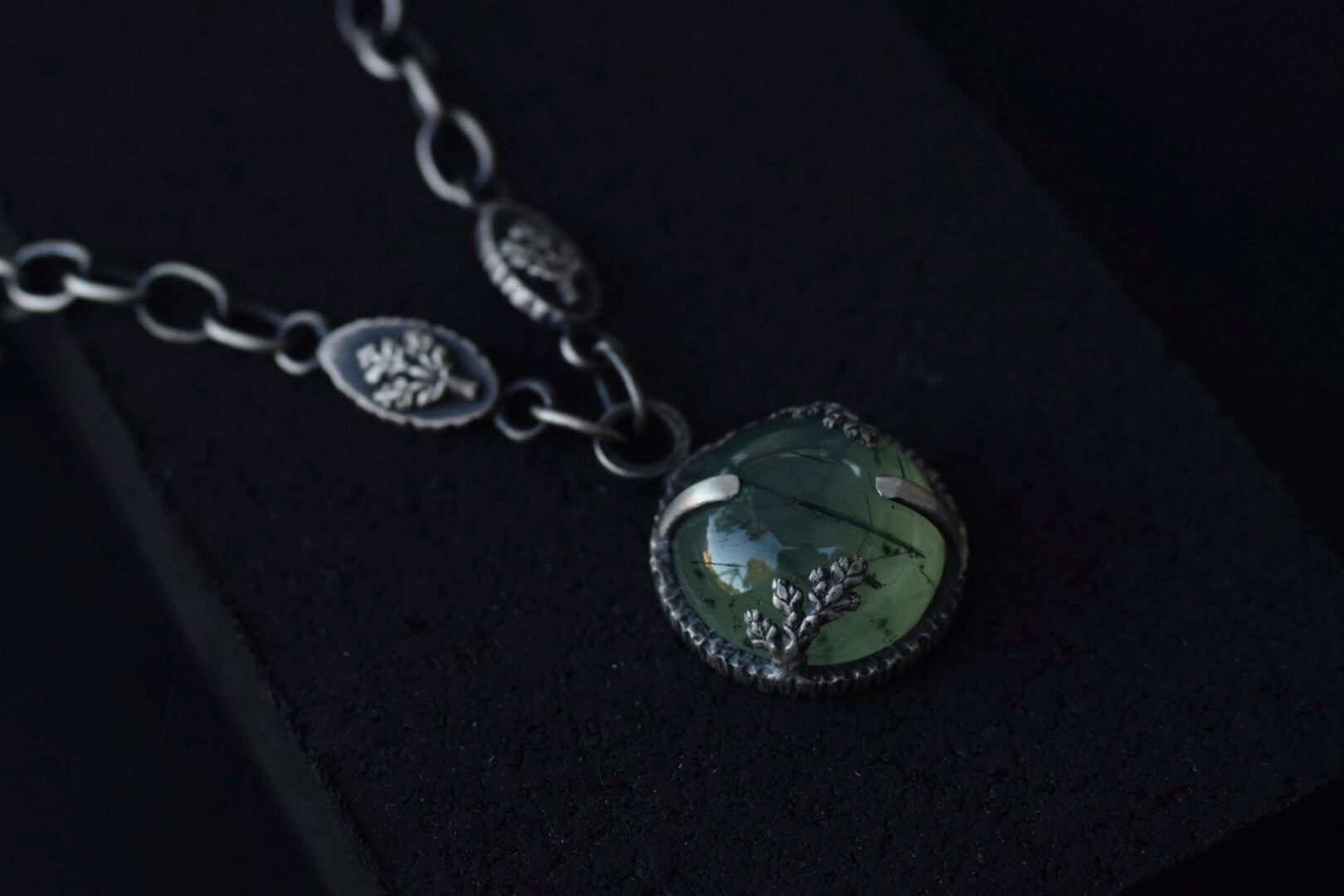 Prehnite Orb Necklace