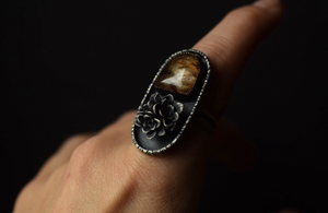 Golden Rutilated Quartz Statement Ring