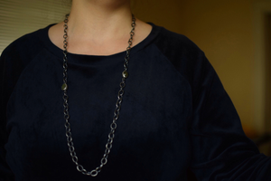 Handmade Chain with Vesuvianite & Fern Accents