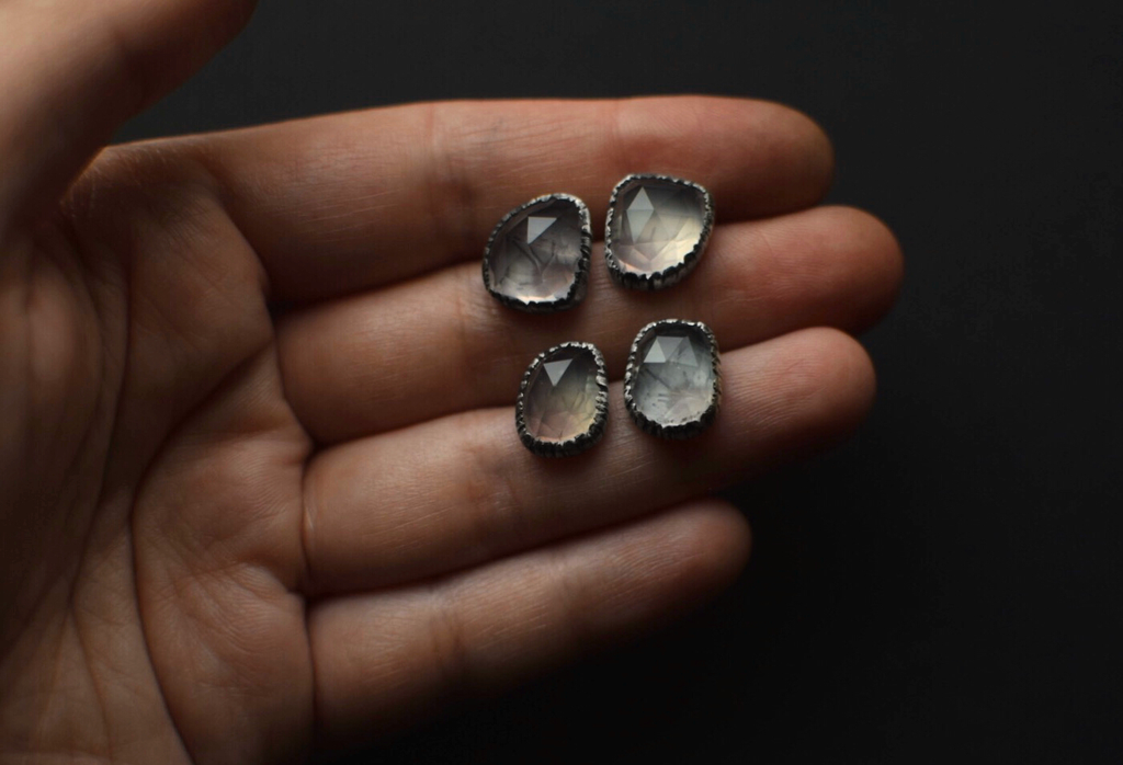 Rose Quartz Post Earrings