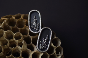 Oval Fern Shadowbox Earrings