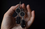 Raw Black Tourmaline Dangles