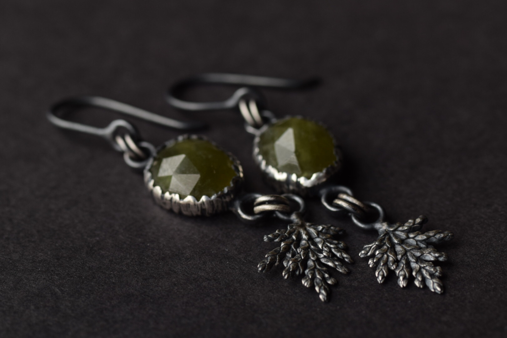 Vesuvianite Fern Dangles