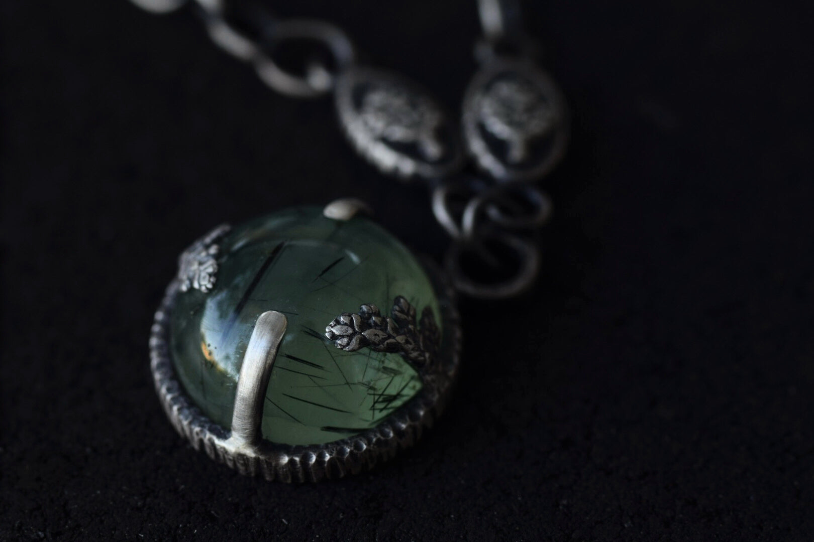 Prehnite Orb Necklace