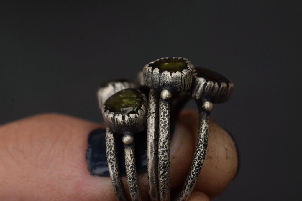 Tourmaline Stacking Rings