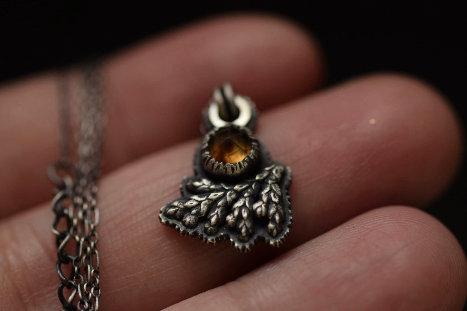 Montana Agate Fern Necklace