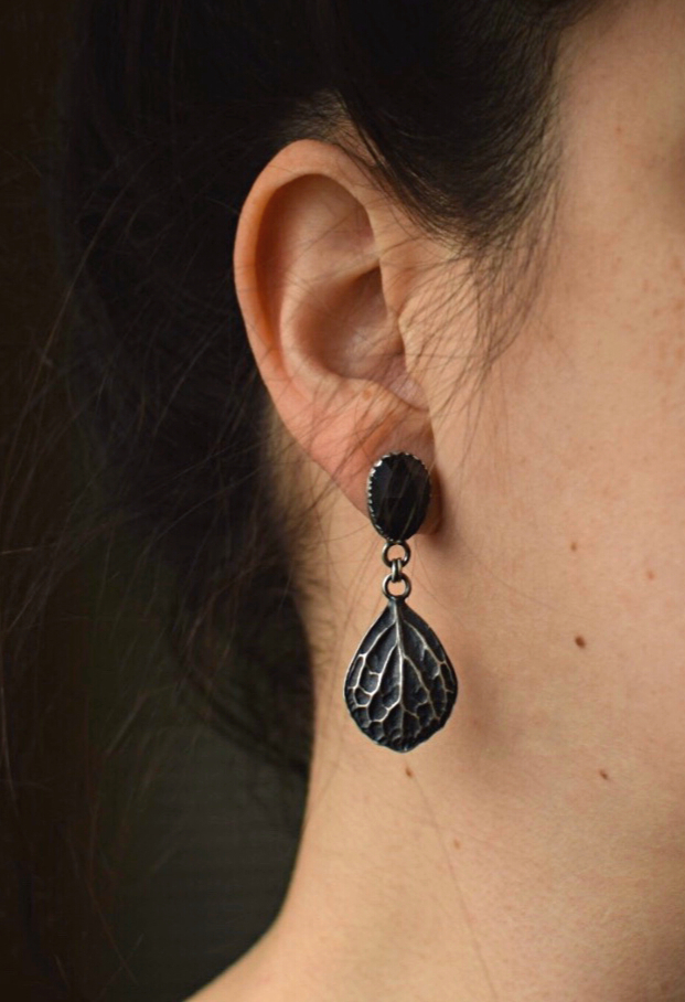 Evergreen Sheen Obsidian Dangles