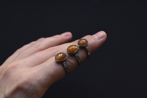 Yellow Sapphire Fern Rings - Sizes 5