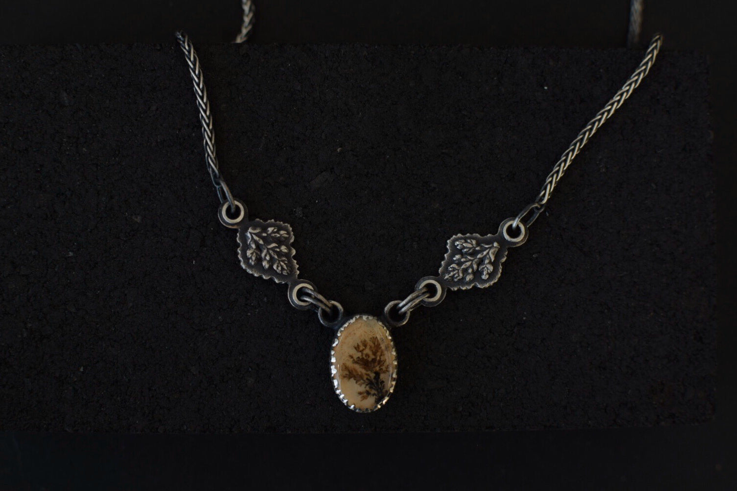 Dendritic Agate Fern Necklace