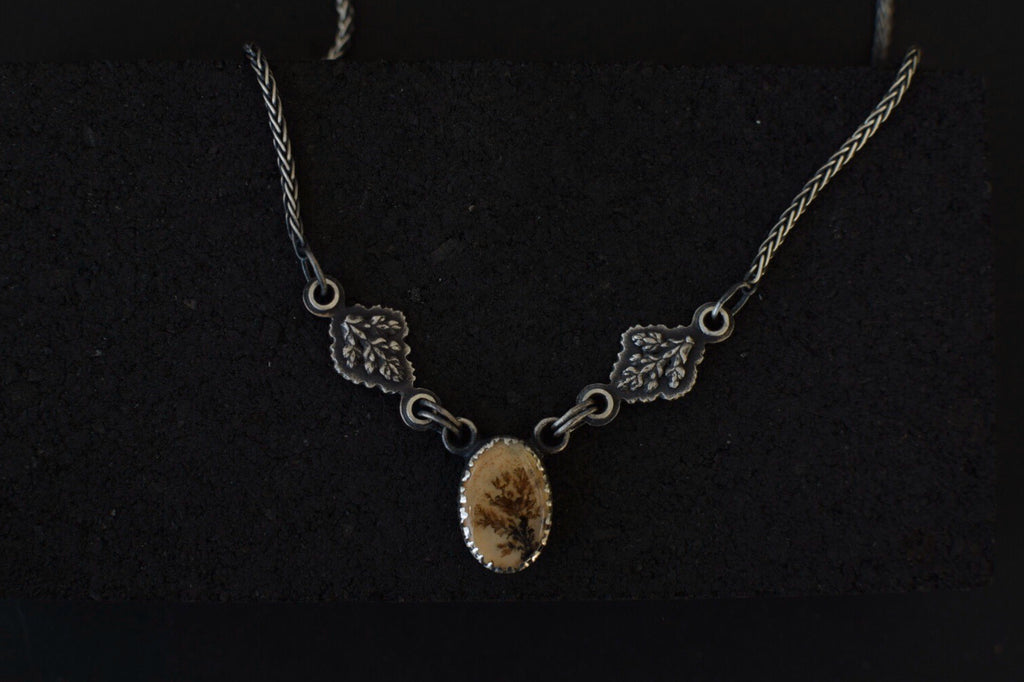Dendritic Agate Fern Necklace
