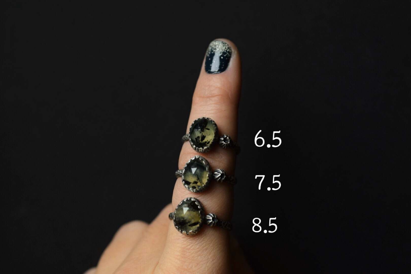 Rutilated Prehnite Barnacle Rings