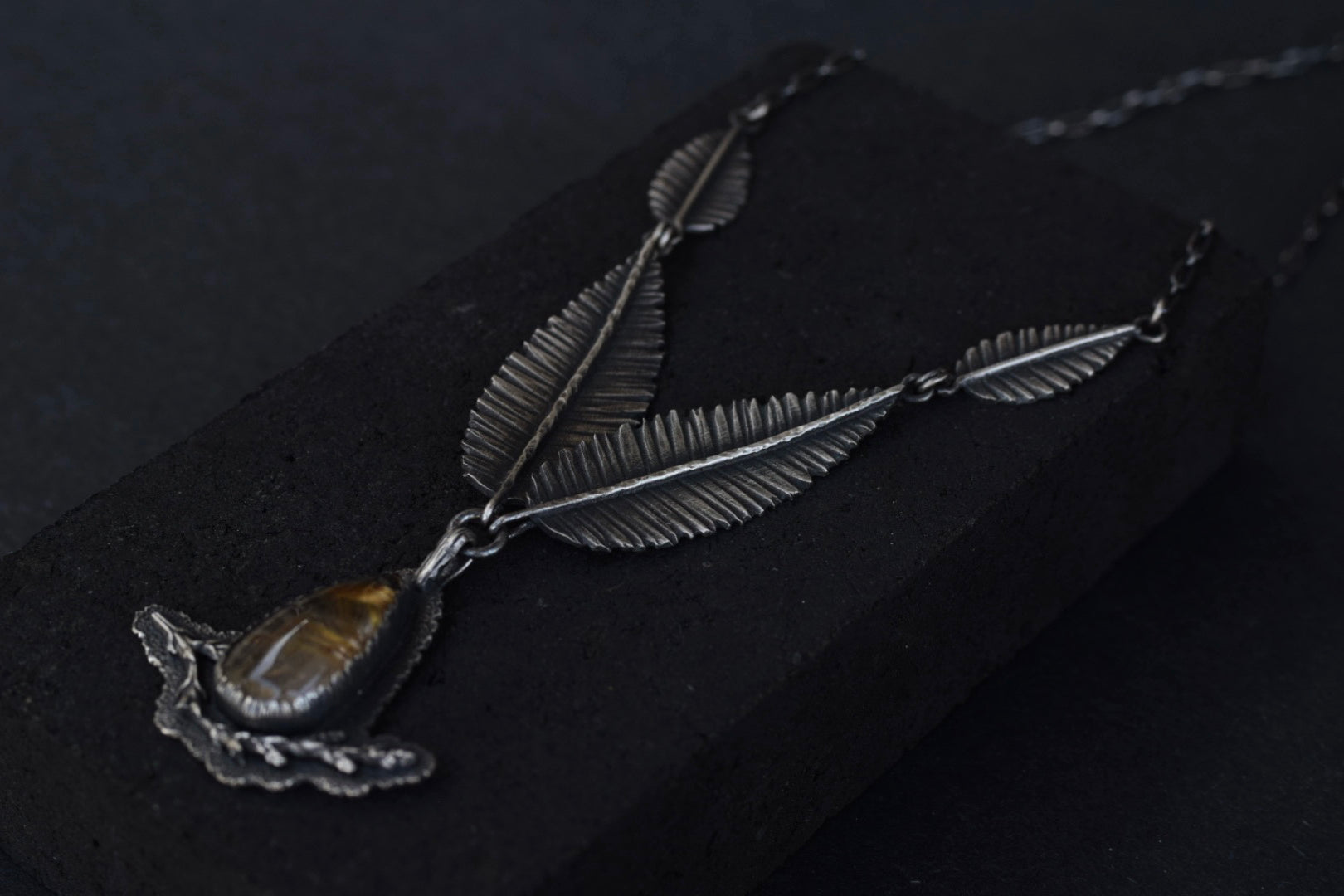 Golden Rutile Quartz Statement Necklace