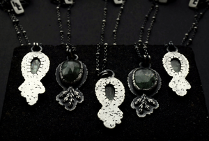 Moss Kyanite Fern Necklace