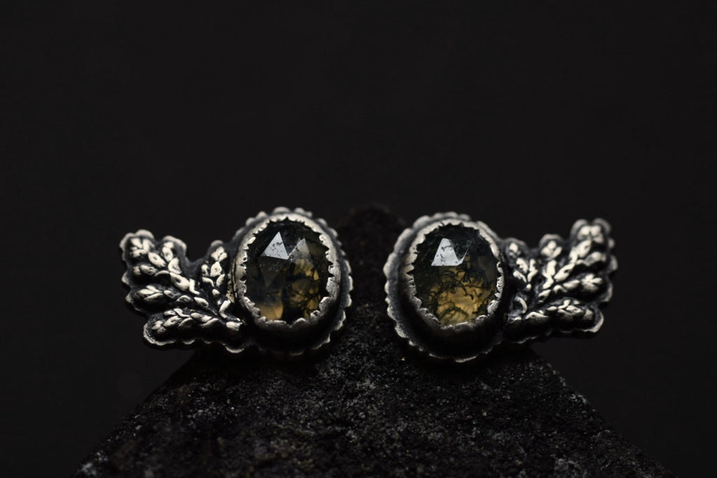 Moss Agate Stud Climbers #1