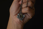 Moss Aquamarine Clover Patch Necklace