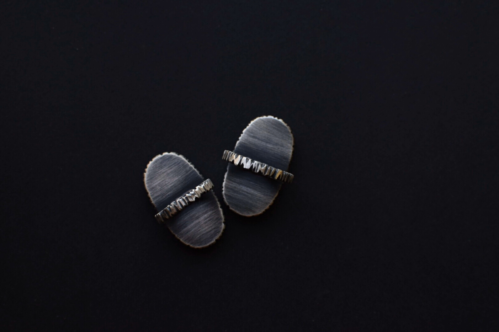 Rutilated Prehnite Fern Shadowbox Rings