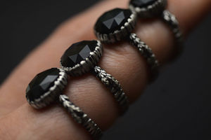 Obsidian Bark Fern Rings