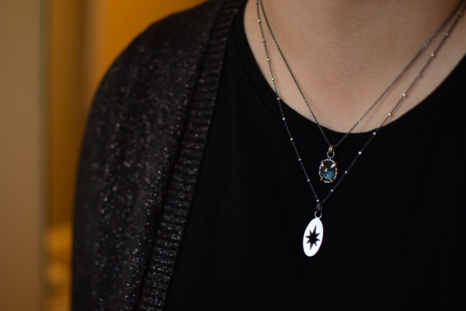 London Blue Topaz Star Studded Necklace