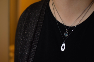 London Blue Topaz Star Studded Necklace