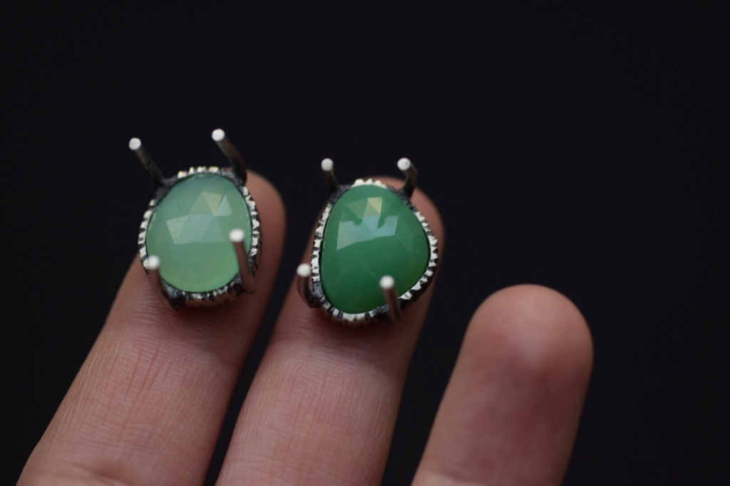 Chrysoprase Fern Ring - Choose Your Size