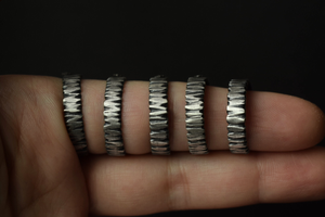 Vesuvianite Bark Fern Rings