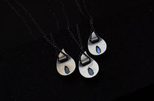 Moonstone Floating Flame Necklaces