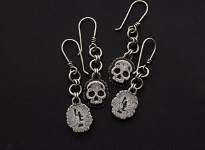Marigold Skull Dangles